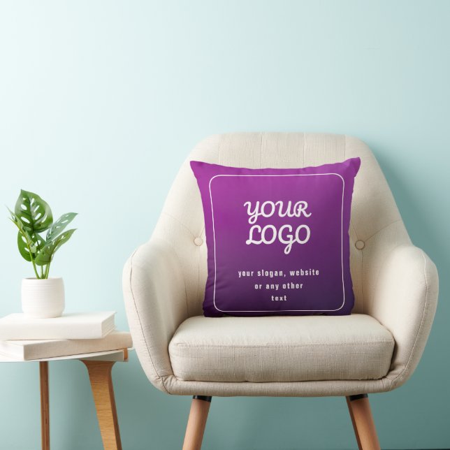 Coussin Votre logo et lumière élégante à Ombre violet fonc (Chaise)