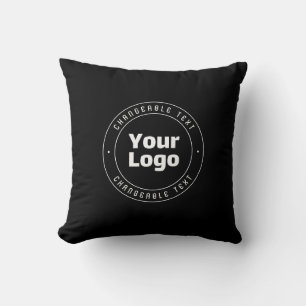 Coussin Votre logo et votre Modèle de texte modifiable   N