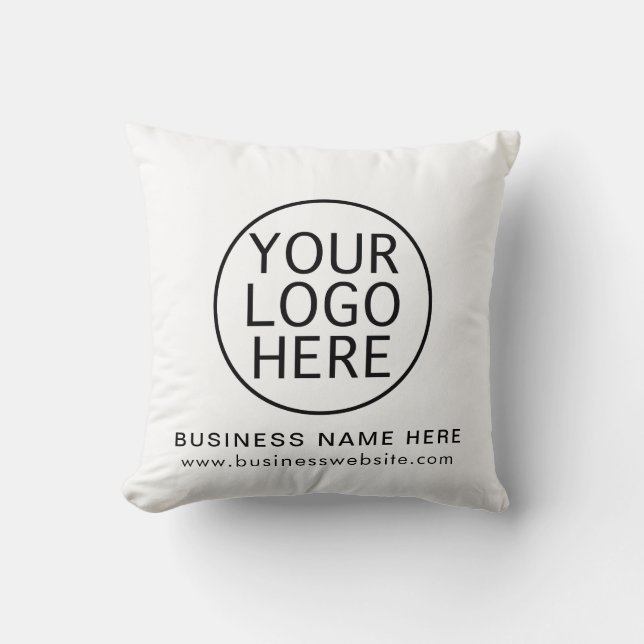 Coussin Votre logo et votre site Web sur mesure (Recto)