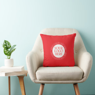 Coussin Votre logo ou autre image   Noël rouge et blanc
