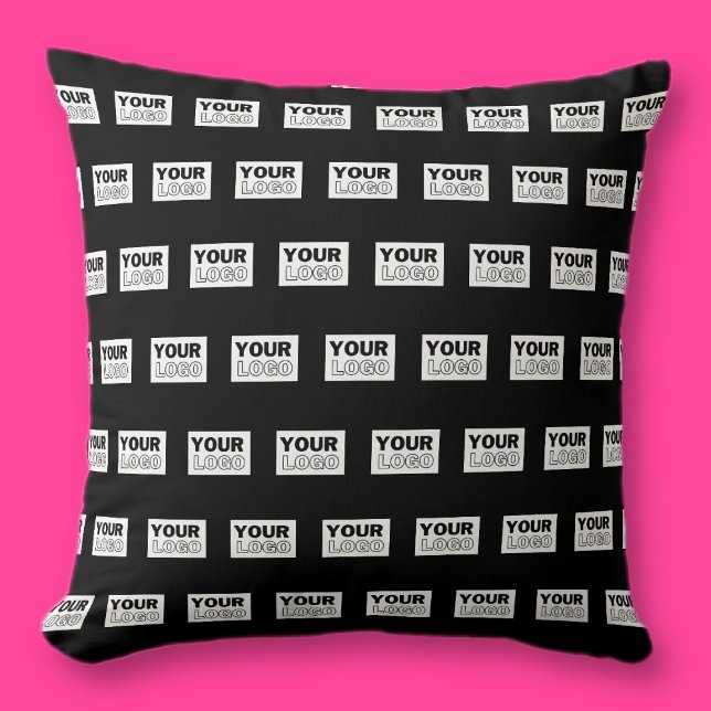Coussin Votre logo ou conception | Fond de couleur modifia (Créateur téléchargé)