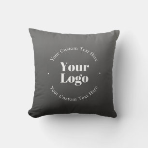 Coussin Votre logo ou design d'entreprise & texte modifiab