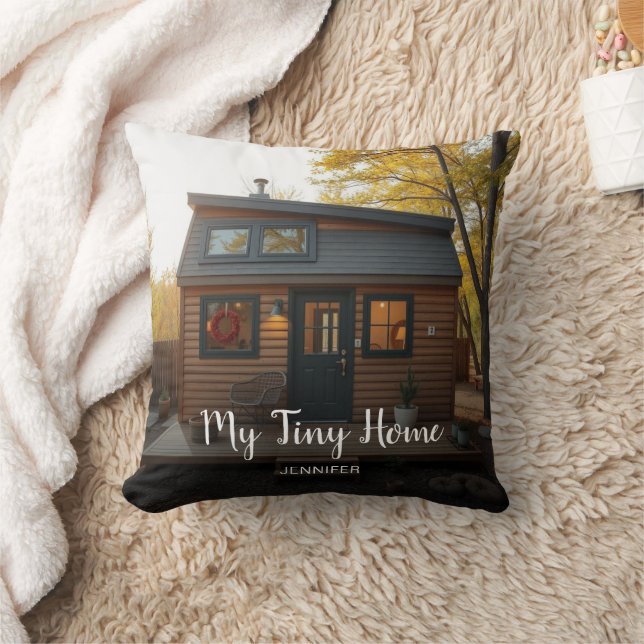Coussin Votre monogramme de nom personnel Tiny Home (Couverture)