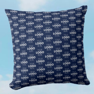 Coussin Votre Motif de répétition de logo ou d'image   Ble