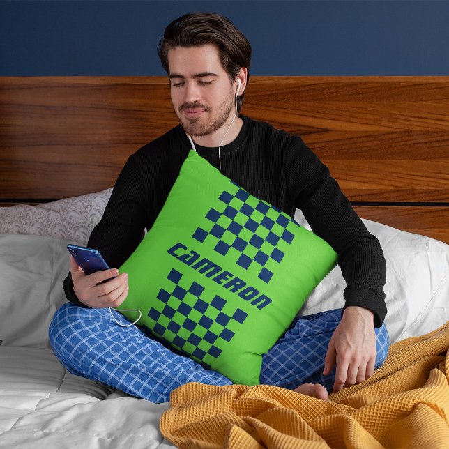 Coussin Votre nom Couleurs entièrement personnalisées À da (Créateur téléchargé)