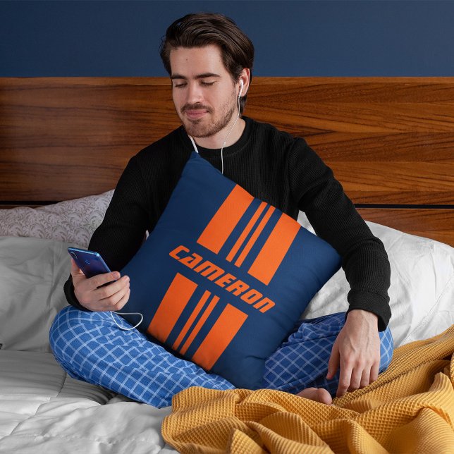 Coussin Votre nom Couleurs entièrement personnalisées Coul (Créateur téléchargé)