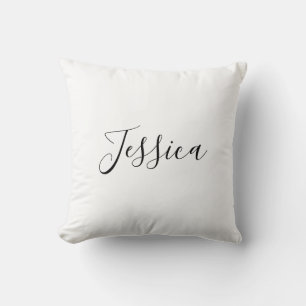 Coussin Votre nom   Écriture élégante