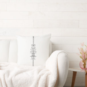 Coussin Votre nom en tant que glyphes Aliens Unique Blanc