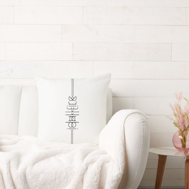 Coussin Votre nom en tant que glyphes Aliens Unique Blanc (Canapé)