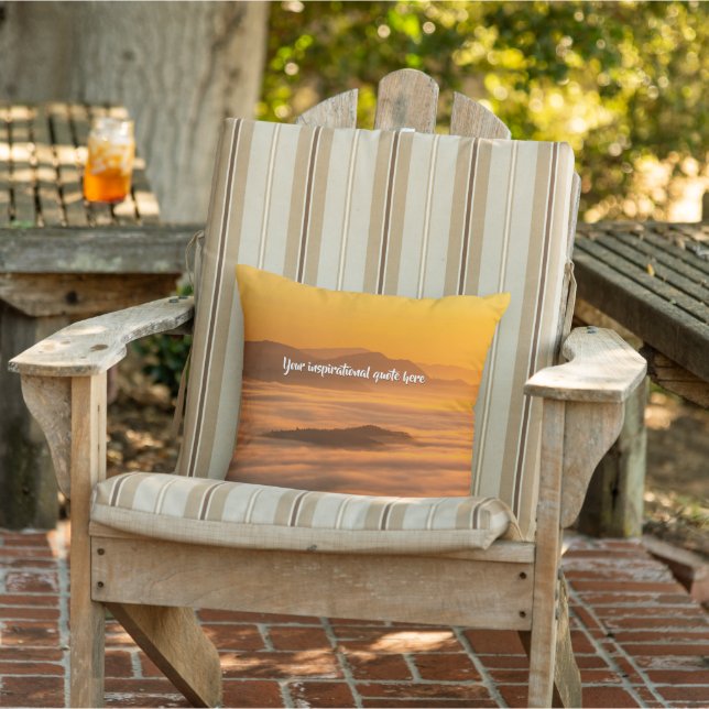 Coussin Votre soleil de texte personnalisé au-dessus du pa (Chaise)
