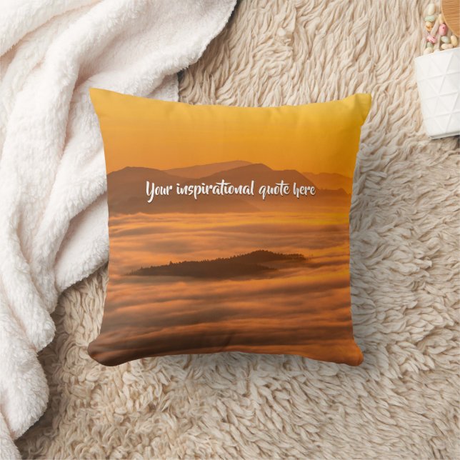 Coussin Votre soleil de texte personnalisé au-dessus du pa (Couverture)