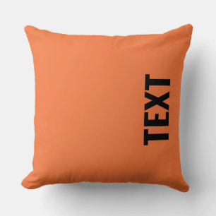 Coussin Votre Texte Athlétisme Orange Double Face Moderne