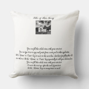 Coussin Votre texte et votre photo sur des objets