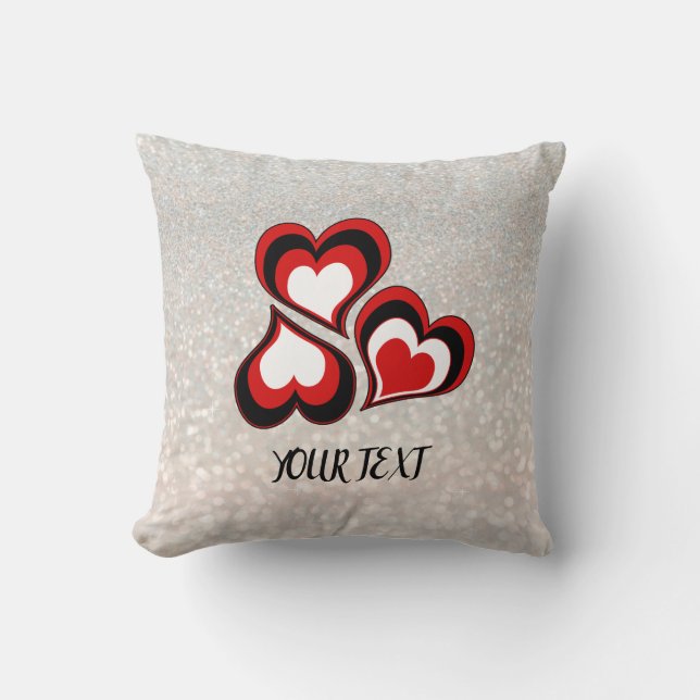 Coussin Votre texte, personnalisé (Recto)