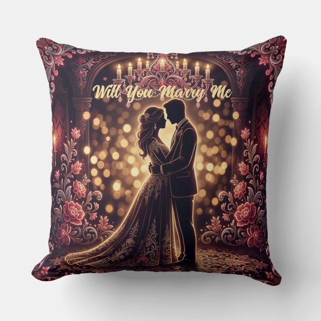Coussin Voulez-vous m'épouser  (Recto)