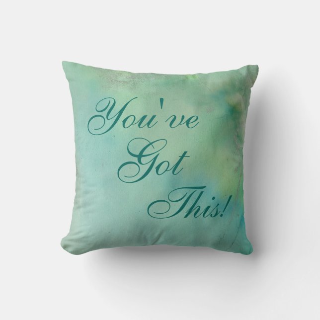 Coussin Vous avez ceci ! Aqua Watercolor Splash (Recto)