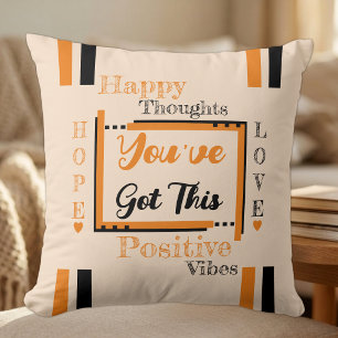 Coussin Vous avez cette motivation orange noir