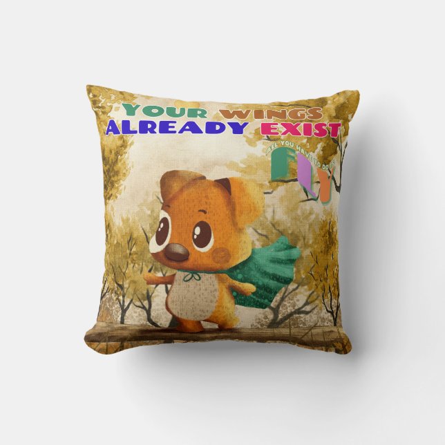 Coussin Vous Avez Des Ailes Juste Voler Un Petit Chien Ins (Recto)
