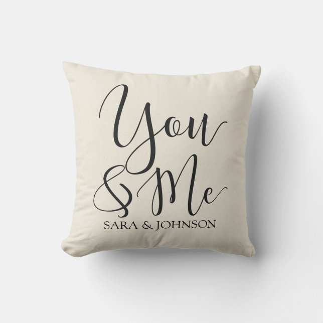 Coussin vous et moi personnalisées (Recto)