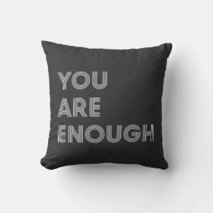 Coussin Vous Êtes Assez Inspirationnel Retro les années 70