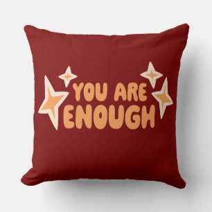 Coussin Vous êtes assez Logo de citation motivationnelle d