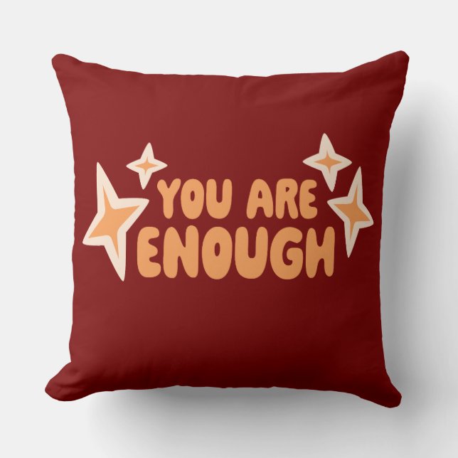 Coussin Vous êtes assez Logo de citation motivationnelle d (Recto)