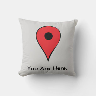 Coussin Vous Êtes Ici Carte Pin