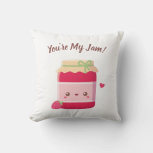 Coussin Vous êtes ma confiture, jolie confiture de fraise,