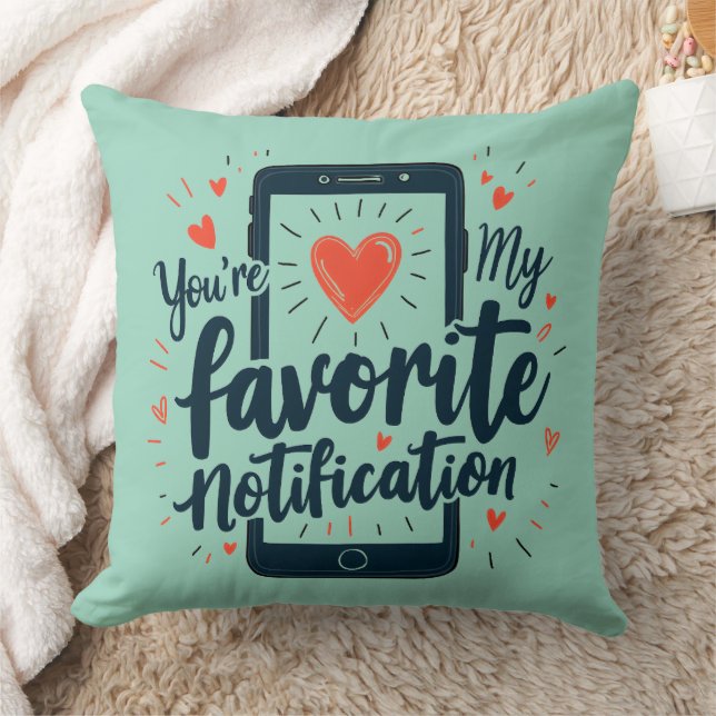 Coussin Vous êtes mon affection numérique de notification  (Couverture)