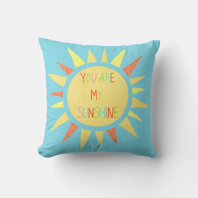 Coussin Vous êtes mon carreau heureux de soleil pour le (Recto)