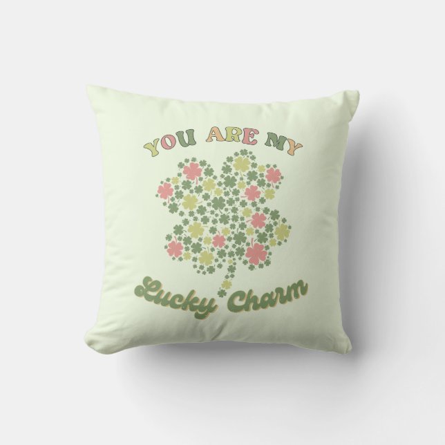 Coussin Vous Êtes Mon Charme Chanceux (Recto)