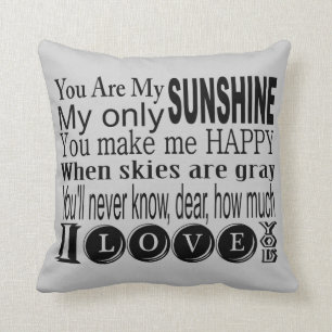 Coussin Vous êtes mon habillement et cadeaux de soleil