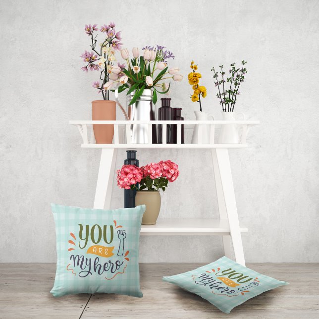Coussin Vous êtes mon héros ! (Créateur téléchargé)