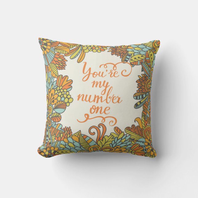 Coussin Vous êtes mon numéro un (Recto)