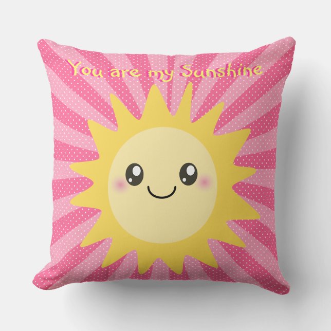 Coussin Vous êtes mon soleil mignon de soleil (Recto)