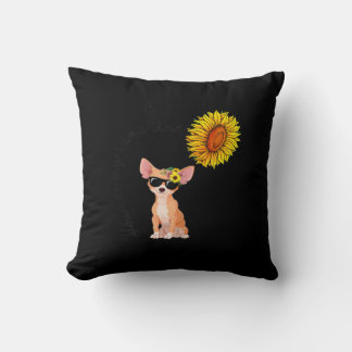 Coussin Vous Êtes Mon Sunshine Chihuahua Sunflower Chiahua
