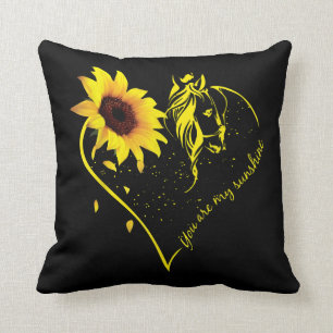 Coussin Vous Êtes Mon Sunshine Tournesol Et Cheval