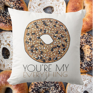 Coussin Vous êtes My Everything Bagel Petit déjeuner Amour