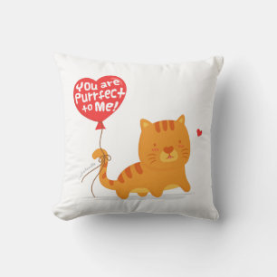 Coussin Vous êtes Purrfect pour moi Chat Romantique
