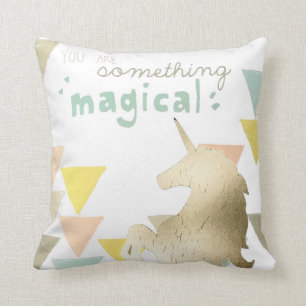 Coussin Vous Êtes Quelque Chose De Magique Or Unicorn