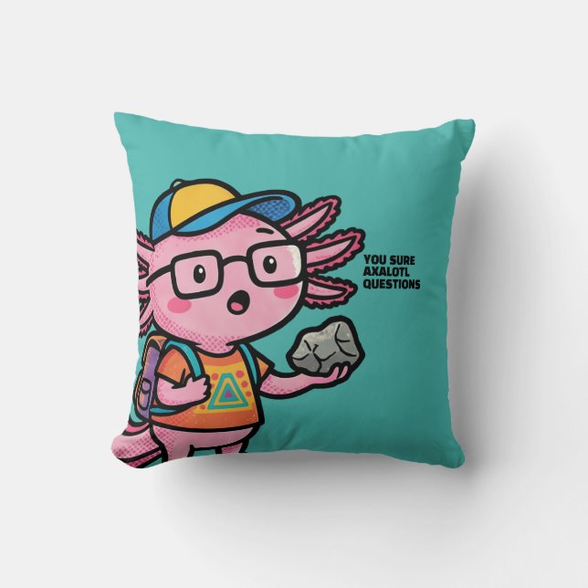 Coussin Vous êtes sûr que les questions axolotl Mème sarca (Recto)