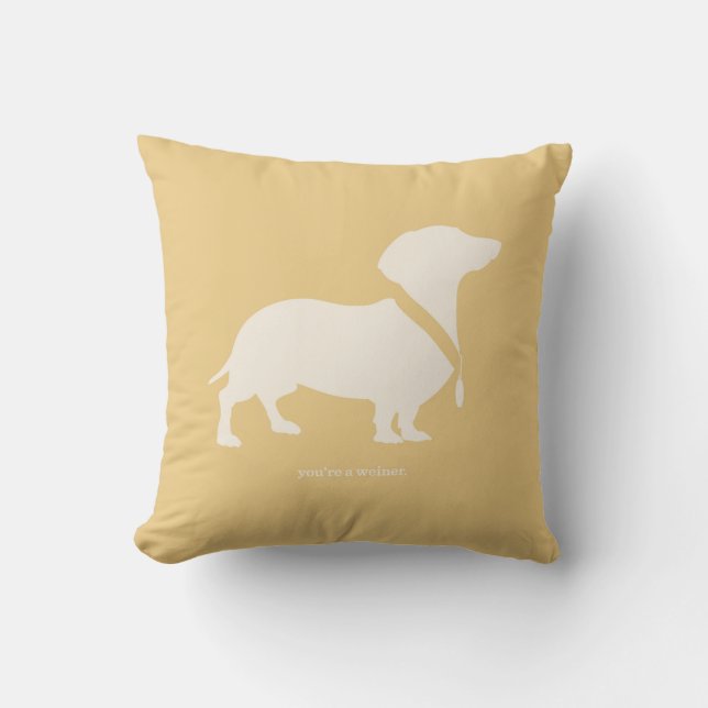 Coussin Vous êtes un Weiner (Recto)