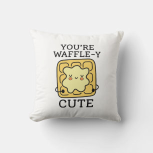 Coussin Vous êtes Waffle-Y mou