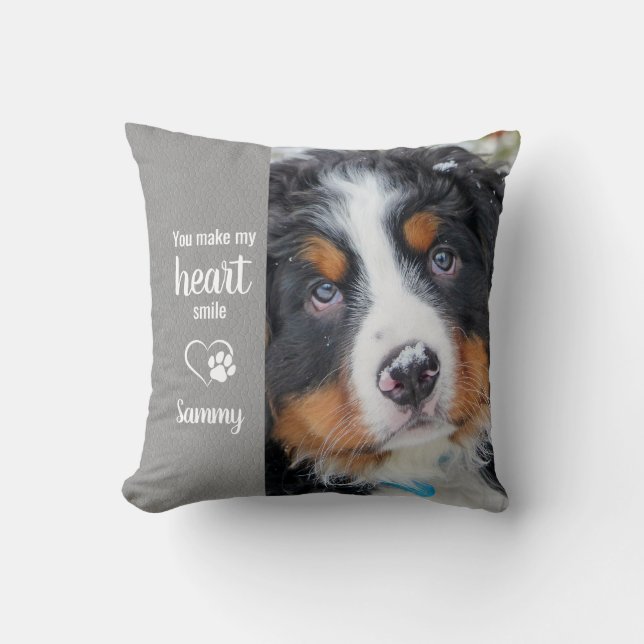 Coussin Vous faites mon coeur sourire Personnalisé Animaux (Recto)
