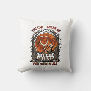 Coussin Vous ne pouvez pas m'effrayer infirmière Halloween