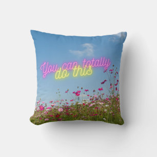 Coussin Vous Pouvez Faire Cela Fleurs Sauvages & Néon