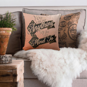 Coussin Vous Pouvez Faire N'Importe Quoi Citer Terracotta