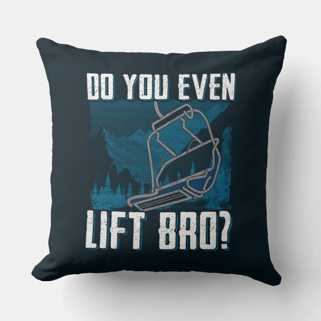 Coussin Vous Soulevez Même Frère Ski Cadeau Rigolo (Recto)