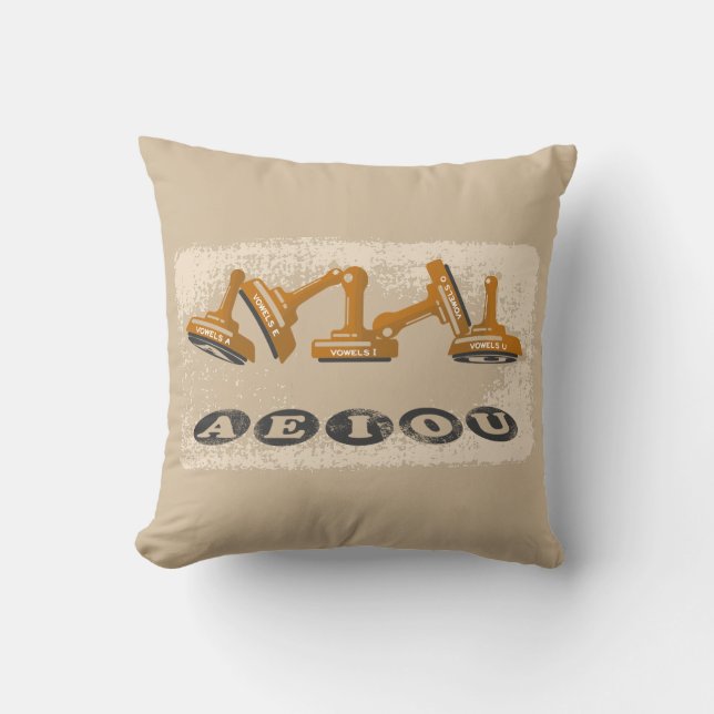 Coussin Vowels AEIOU (Recto)