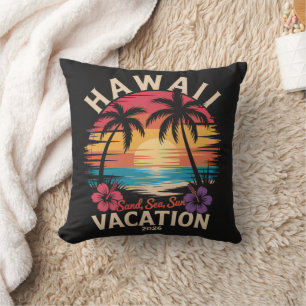 Coussin Voyage à Hawaï 2026 Vacances d'été Plage